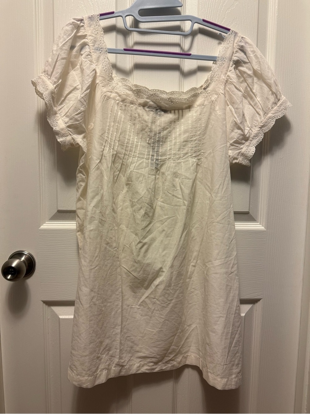NWT J. Crew White Short Sleeve Mini Dress Cover-Up - Picture 7 of 9